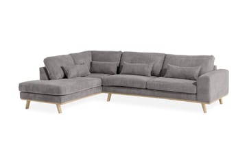 Copenhagen 4-sits Vänstervänd L-formad Schäslongsoffa i Manchester - Mörkgrå - Möbler - Soffa - Divansoffa & schäslongsoffa - 4 sits soffa med divan