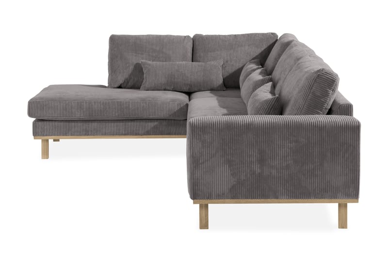 Copenhagen 4-sits Vänstervänd L-formad Schäslongsoffa i Manchester - Mörkgrå - Möbler - Soffa - Divansoffa & schäslongsoffa - 4 sits soffa med divan