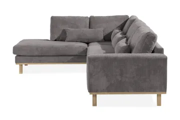 Copenhagen 4-sits Vänstervänd L-formad Schäslongsoffa i Manchester - Mörkgrå - Möbler - Soffa - Divansoffa & schäslongsoffa - 4 sits soffa med divan
