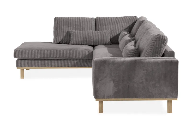 Copenhagen 4-sits Vänstervänd L-formad Schäslongsoffa i Manchester - Mörkgrå - Möbler - Soffa - Divansoffa & schäslongsoffa - 4 sits soffa med divan