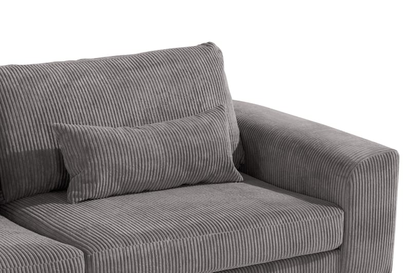 Copenhagen 4-sits Vänstervänd L-formad Schäslongsoffa i Manchester - Mörkgrå - Möbler - Soffa - Divansoffa & schäslongsoffa - 4 sits soffa med divan