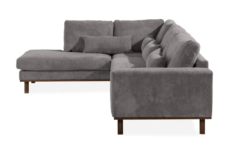 Copenhagen 4-sits Vänstervänd L-formad Schäslongsoffa i Manchester - Mörkgrå - Möbler - Soffa - Divansoffa & schäslongsoffa - 4 sits soffa med divan