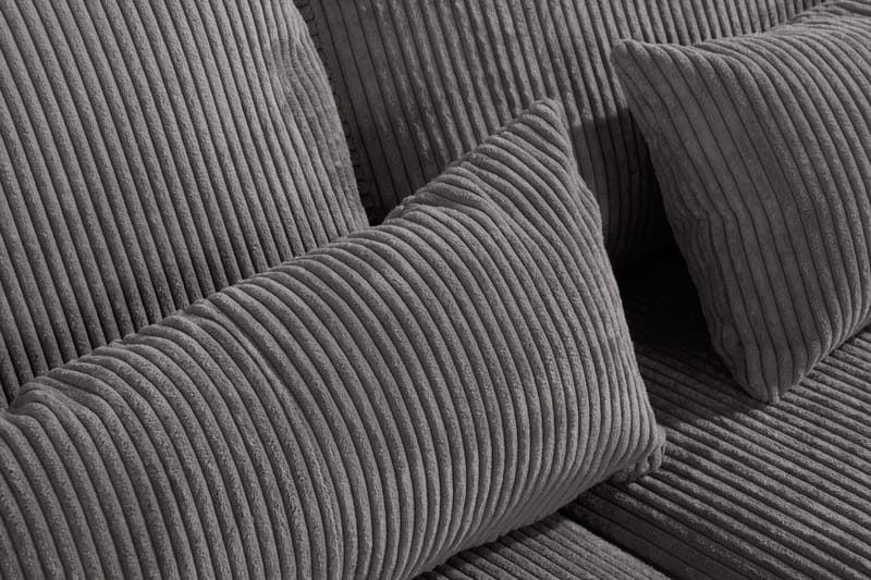 Copenhagen 4-sits Vänstervänd L-formad Schäslongsoffa i Manchester - Mörkgrå - Möbler - Soffa - Divansoffa & schäslongsoffa - 4 sits soffa med divan