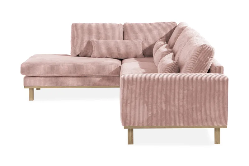 Copenhagen 4-sits Vänstervänd L-formad Schäslongsoffa i Manchester - Rosa - Möbler - Soffa - Divansoffa & schäslongsoffa - 4 sits soffa med divan