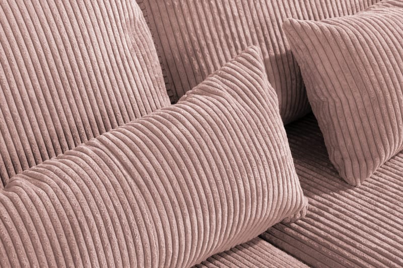 Copenhagen 4-sits Vänstervänd L-formad Schäslongsoffa i Manchester - Rosa - Möbler - Soffa - Divansoffa & schäslongsoffa - 4 sits soffa med divan