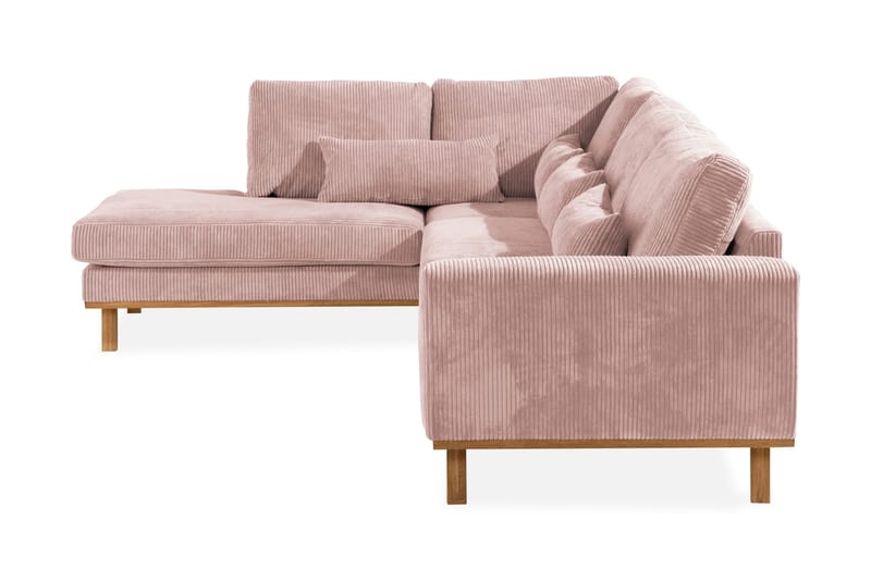 Copenhagen 4-sits Vänstervänd L-formad Schäslongsoffa i Manchester - Rosa - Möbler - Soffa - Divansoffa & schäslongsoffa - 4 sits soffa med divan