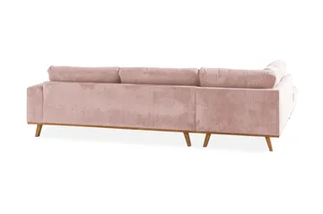 Copenhagen 4-sits Vänstervänd L-formad Schäslongsoffa i Manchester - Rosa - Möbler - Soffa - Divansoffa & schäslongsoffa - 4 sits soffa med divan