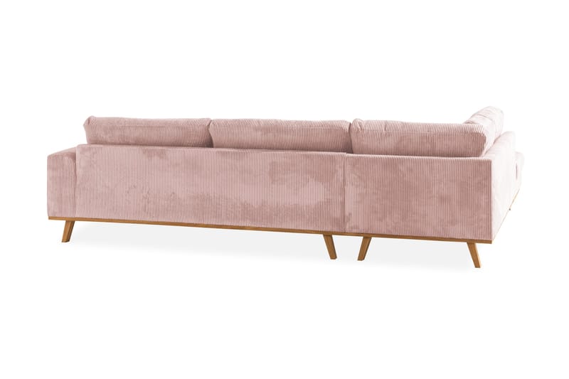 Copenhagen 4-sits Vänstervänd L-formad Schäslongsoffa i Manchester - Rosa - Möbler - Soffa - Divansoffa & schäslongsoffa - 4 sits soffa med divan