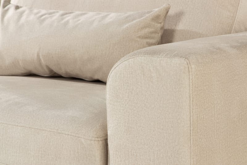 Copenhagen 4-sits Vänstervänd L-formad Schäslongsoffa i Sammet - Beige - Möbler - Soffa - Divansoffa & schäslongsoffa - 4 sits soffa med divan