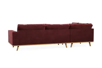 Copenhagen 4-sits Vänstervänd L-formad Schäslongsoffa i Sammet - Lila - Möbler - Soffa - Divansoffa & schäslongsoffa - 4 sits soffa med divan