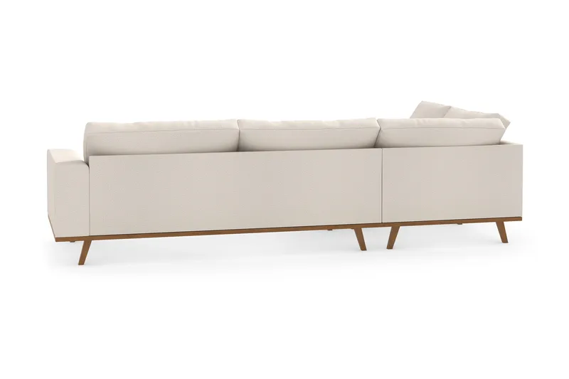 Copenhagen 4-sits Vänstervänd L-formad Schäslongsoffa i Tyg - Beige - Möbler - Soffa - Divansoffa & schäslongsoffa - 4 sits soffa med divan