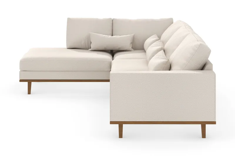 Copenhagen 4-sits Vänstervänd L-formad Schäslongsoffa i Tyg - Beige - Möbler - Soffa - Divansoffa & schäslongsoffa - 4 sits soffa med divan