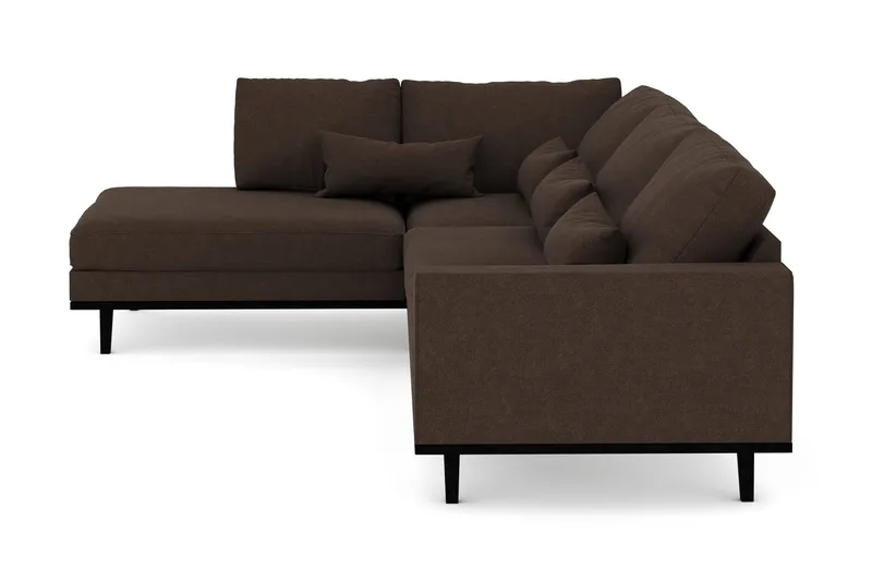 Copenhagen 4-sits Vänstervänd L-formad Schäslongsoffa i Tyg - Brun - Möbler - Soffa - Divansoffa & schäslongsoffa - 4 sits soffa med divan