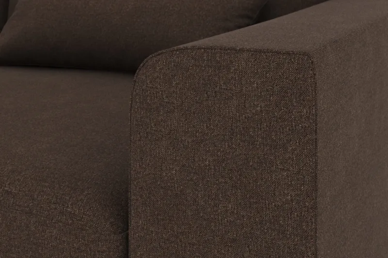 Copenhagen 4-sits Vänstervänd L-formad Schäslongsoffa i Tyg - Brun - Möbler - Soffa - Divansoffa & schäslongsoffa - 4 sits soffa med divan