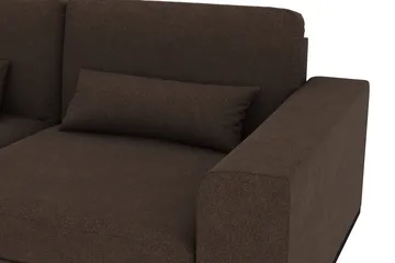Copenhagen 4-sits Vänstervänd L-formad Schäslongsoffa i Tyg - Brun - Möbler - Soffa - Divansoffa & schäslongsoffa - 4 sits soffa med divan