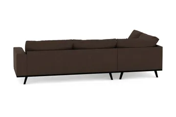 Copenhagen 4-sits Vänstervänd L-formad Schäslongsoffa i Tyg - Brun - Möbler - Soffa - Divansoffa & schäslongsoffa - 4 sits soffa med divan