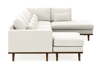 Copenhagen Compact 4-sits Högervänd U-formad Large Soffa med Divan och Schäslong i Tyg - Ljusgrå - Möbler - Soffa - Divansoffa & schäslongsoffa - 4 sits soffa med divan
