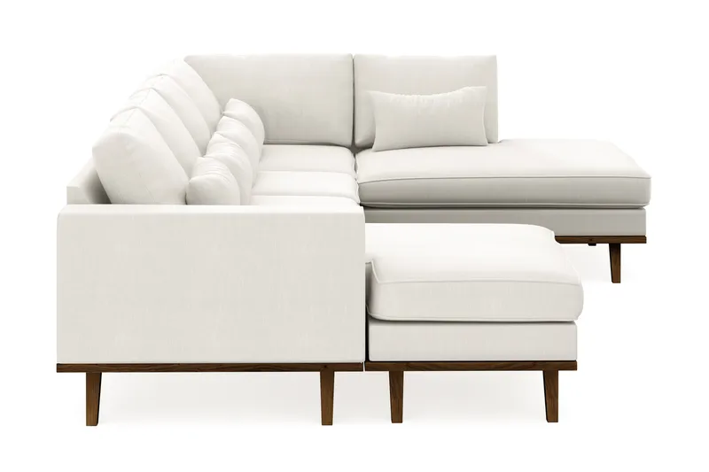 Copenhagen Compact 4-sits Högervänd U-formad Large Soffa med Divan och Schäslong i Tyg - Ljusgrå - Möbler - Soffa - Divansoffa & schäslongsoffa - 4 sits soffa med divan