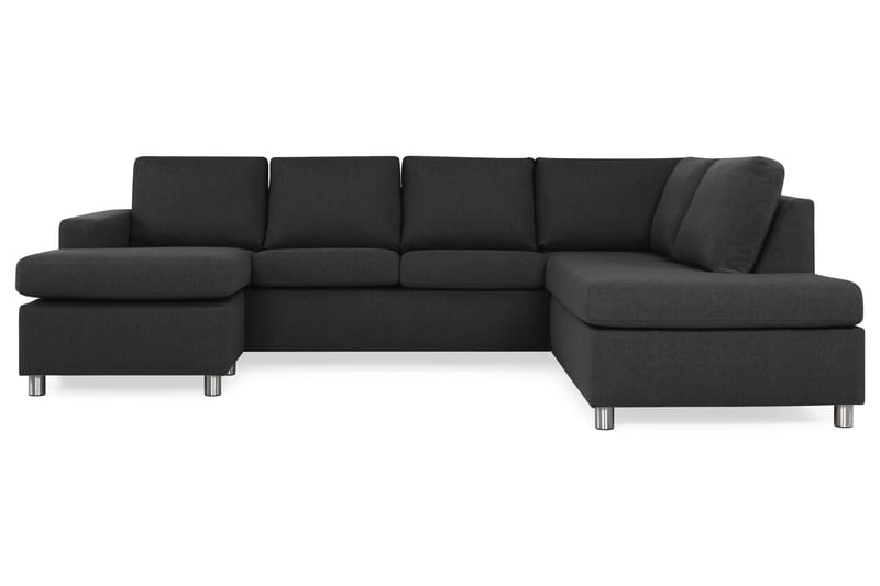 Crazy 4-sits Högervänd U-formad Large Soffa med Divan och Schäslong i Tyg - Antracit - Möbler - Soffa - Divansoffa & schäslongsoffa - 4 sits soffa med divan