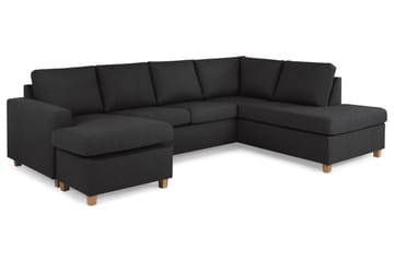 Crazy 4-sits Högervänd U-formad Large Soffa med Divan och Schäslong i Tyg - Antracit - Möbler - Soffa - Divansoffa & schäslongsoffa - 4 sits soffa med divan