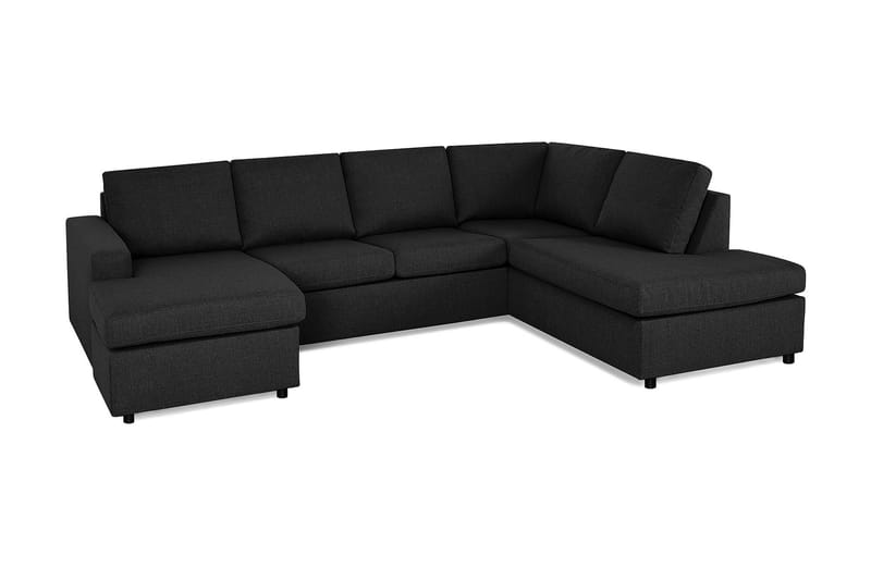 Crazy 4-sits Högervänd U-formad Large Soffa med Divan och Schäslong i Tyg - Antracit - Möbler - Soffa - Divansoffa & schäslongsoffa - 4 sits soffa med divan