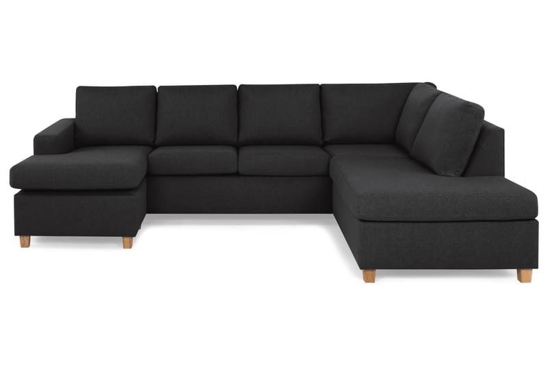 Crazy 4-sits Högervänd U-formad Large Soffa med Divan och Schäslong i Tyg - Antracit - Möbler - Soffa - Divansoffa & schäslongsoffa - 4 sits soffa med divan