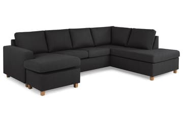 Crazy 4-sits Högervänd U-formad Large Soffa med Divan och Schäslong i Tyg - Antracit - Möbler - Soffa - Divansoffa & schäslongsoffa - 4 sits soffa med divan