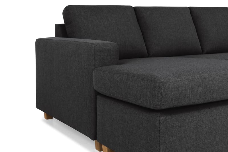 Crazy 4-sits Högervänd U-formad Large Soffa med Divan och Schäslong i Tyg - Antracit - Möbler - Soffa - Divansoffa & schäslongsoffa - 4 sits soffa med divan