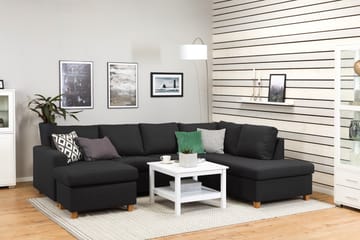 Crazy 4-sits Högervänd U-formad Large Soffa med Divan och Schäslong i Tyg - Antracit - Möbler - Soffa - Divansoffa & schäslongsoffa - 4 sits soffa med divan