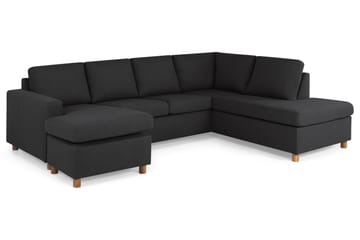 Crazy 4-sits Högervänd U-formad Large Soffa med Divan och Schäslong i Tyg - Antracit - Möbler - Soffa - Divansoffa & schäslongsoffa - 4 sits soffa med divan