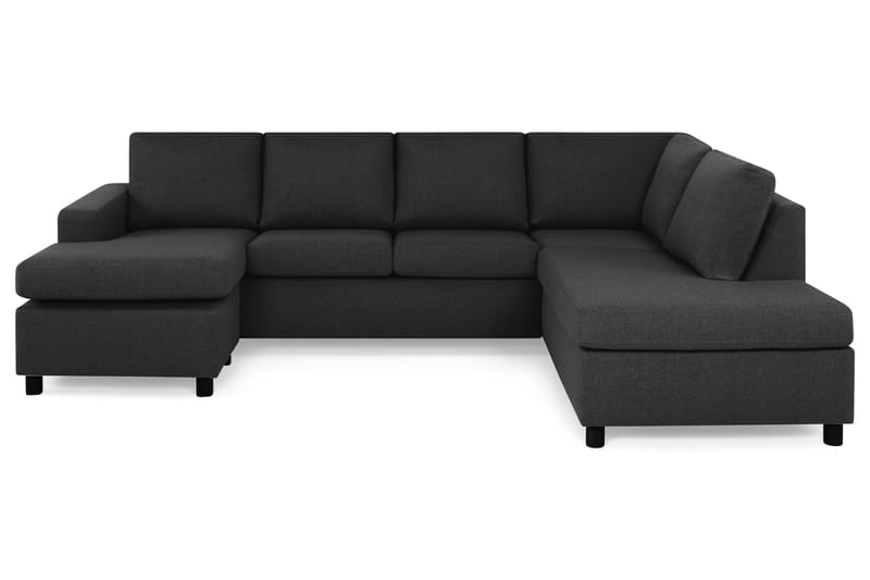Crazy 4-sits Högervänd U-formad Large Soffa med Divan och Schäslong i Tyg - Antracit - Möbler - Soffa - Divansoffa & schäslongsoffa - 4 sits soffa med divan
