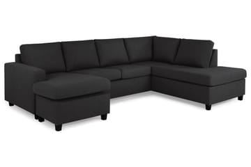 Crazy 4-sits Högervänd U-formad Large Soffa med Divan och Schäslong i Tyg - Antracit - Möbler - Soffa - Divansoffa & schäslongsoffa - 4 sits soffa med divan