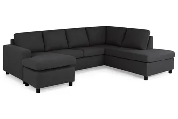 Crazy 4-sits Högervänd U-formad Large Soffa med Divan och Schäslong i Tyg - Antracit - Möbler - Soffa - Divansoffa & schäslongsoffa - 4 sits soffa med divan