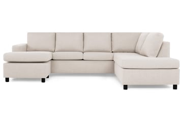 Crazy 4-sits Högervänd U-formad Large Soffa med Divan och Schäslong i Tyg - Beige - Möbler - Soffa - Divansoffa & schäslongsoffa - 4 sits soffa med divan