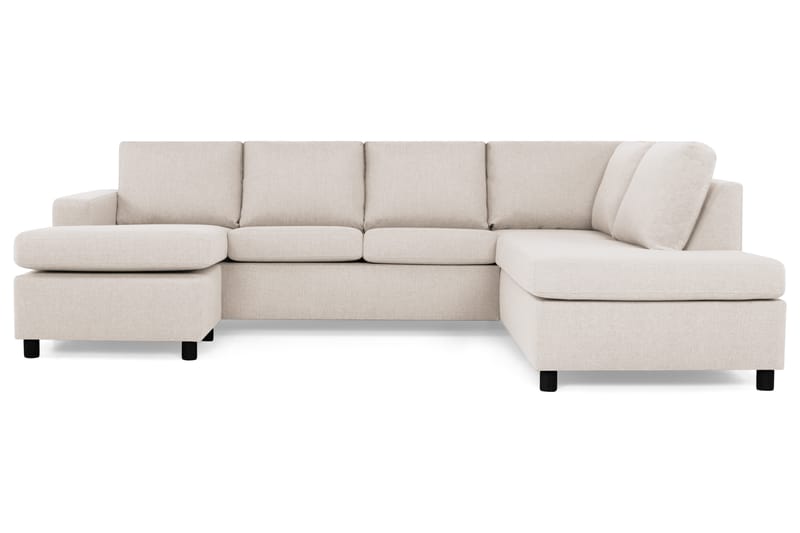 Crazy 4-sits Högervänd U-formad Large Soffa med Divan och Schäslong i Tyg - Beige - Möbler - Soffa - Divansoffa & schäslongsoffa - 4 sits soffa med divan