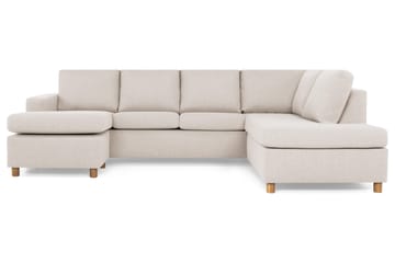 Crazy 4-sits Högervänd U-formad Large Soffa med Divan och Schäslong i Tyg - Beige - Möbler - Soffa - Divansoffa & schäslongsoffa - 4 sits soffa med divan