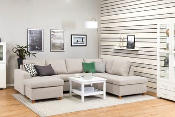 Crazy 4-sits Högervänd U-formad Large Soffa med Divan och Schäslong i Tyg - Beige - Möbler - Soffa - Divansoffa & schäslongsoffa - 4 sits soffa med divan