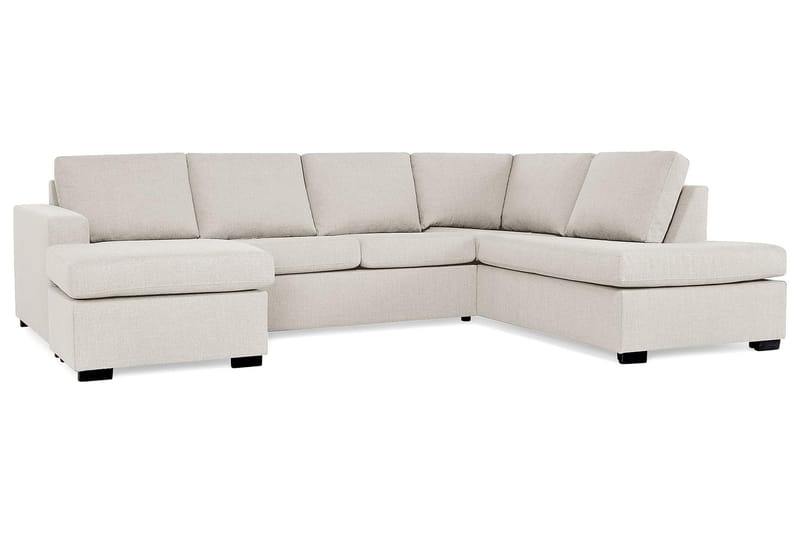 Crazy 4-sits Högervänd U-formad Large Soffa med Divan och Schäslong i Tyg - Beige - Möbler - Soffa - Divansoffa & schäslongsoffa - 4 sits soffa med divan