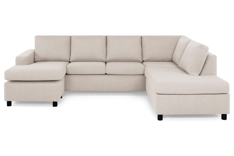 Crazy 4-sits Högervänd U-formad Large Soffa med Divan och Schäslong i Tyg - Beige - Möbler - Soffa - Divansoffa & schäslongsoffa - 4 sits soffa med divan