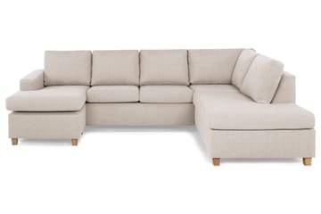 Crazy 4-sits Högervänd U-formad Large Soffa med Divan och Schäslong i Tyg - Beige - Möbler - Soffa - Divansoffa & schäslongsoffa - 4 sits soffa med divan