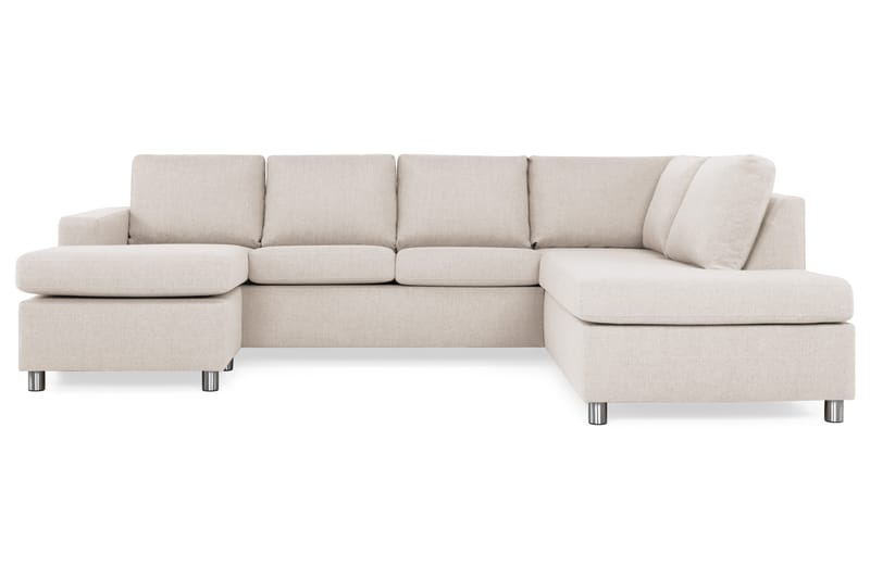 Crazy 4-sits Högervänd U-formad Large Soffa med Divan och Schäslong i Tyg - Beige - Möbler - Soffa - Divansoffa & schäslongsoffa - 4 sits soffa med divan