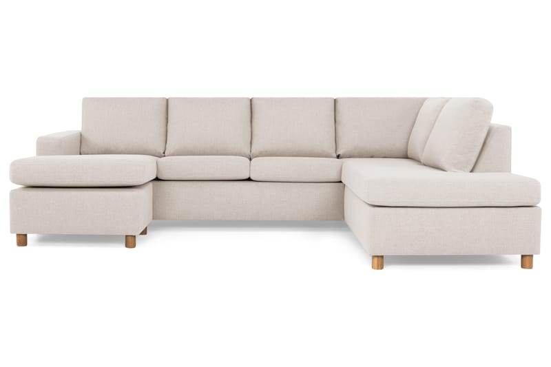 Crazy 4-sits Högervänd U-formad Large Soffa med Divan och Schäslong i Tyg - Beige - Möbler - Soffa - Divansoffa & schäslongsoffa - 4 sits soffa med divan