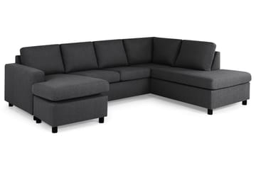 Crazy 4-sits Högervänd U-formad Large Soffa med Divan och Schäslong i Tyg - Mörkgrå - Möbler - Soffa - Divansoffa & schäslongsoffa - 4 sits soffa med divan