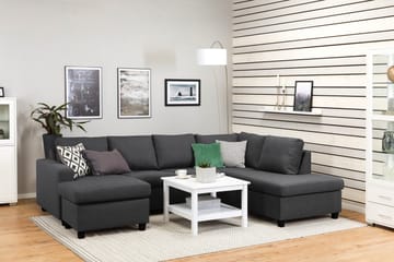 Crazy 4-sits Högervänd U-formad Large Soffa med Divan och Schäslong i Tyg - Mörkgrå - Möbler - Soffa - Divansoffa & schäslongsoffa - 4 sits soffa med divan