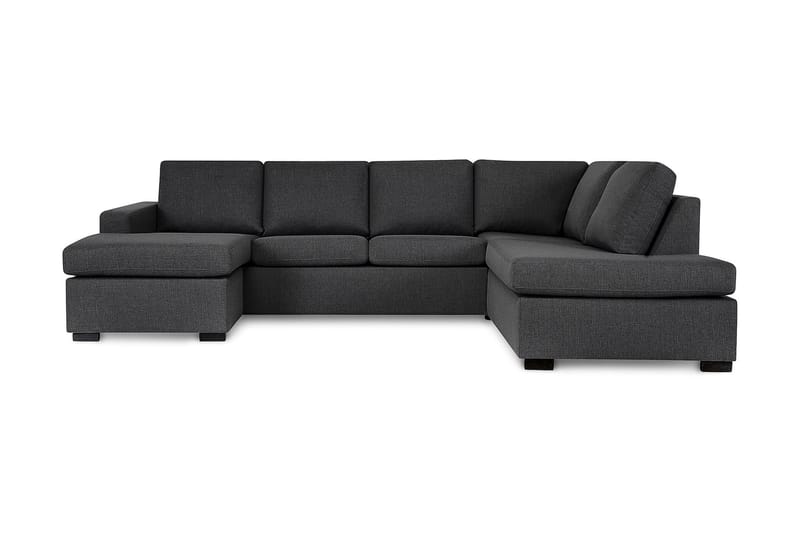 Crazy 4-sits Högervänd U-formad Large Soffa med Divan och Schäslong i Tyg - Mörkgrå - Möbler - Soffa - Divansoffa & schäslongsoffa - 4 sits soffa med divan