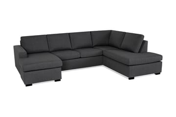 Crazy 4-sits Högervänd U-formad Large Soffa med Divan och Schäslong i Tyg - Mörkgrå - Möbler - Soffa - Divansoffa & schäslongsoffa - 4 sits soffa med divan