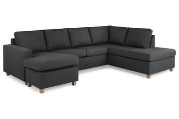 Crazy 4-sits Högervänd U-formad Large Soffa med Divan och Schäslong i Tyg - Mörkgrå - Möbler - Soffa - Divansoffa & schäslongsoffa - 4 sits soffa med divan