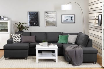 Crazy 4-sits Högervänd U-formad Large Soffa med Divan och Schäslong i Tyg - Mörkgrå - Möbler - Soffa - Divansoffa & schäslongsoffa - 4 sits soffa med divan