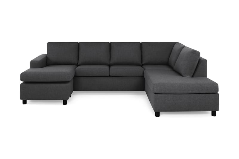 Crazy 4-sits Högervänd U-formad Large Soffa med Divan och Schäslong i Tyg - Mörkgrå - Möbler - Soffa - Divansoffa & schäslongsoffa - 4 sits soffa med divan