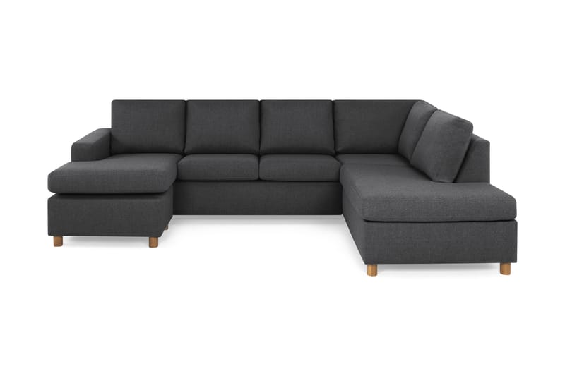 Crazy 4-sits Högervänd U-formad Large Soffa med Divan och Schäslong i Tyg - Mörkgrå - Möbler - Soffa - Divansoffa & schäslongsoffa - 4 sits soffa med divan